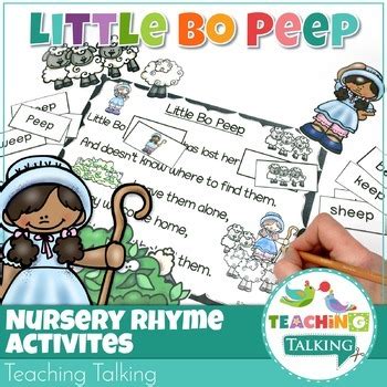 Nursery Rhyme Activities for Little Bo Peep by Teaching Talking | TpT