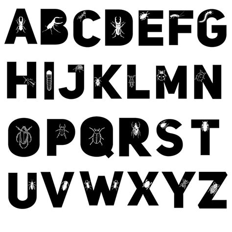 Bug Font, Alphabet With Bugs, Bug Letters as Png - Etsy