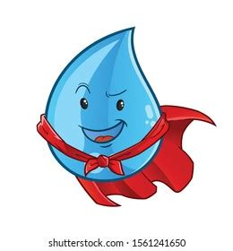 Water Emoticon Cute Chibi Super Hero Stock Vector (Royalty Free) 1561241650 | Shutterstock