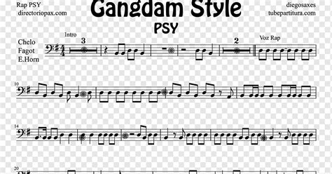 Sheet Music Song Gangnam Style Violin, sheet music, sudut, putih, teks png | PNGWing