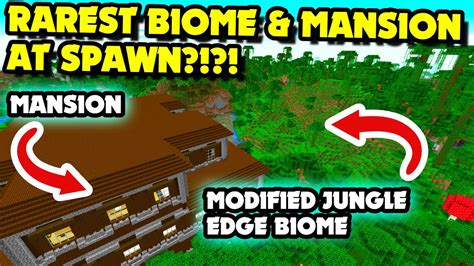 RAREST Biome & WOODLAND MANSION At Spawn?! | Modified Jungle Edge Biome (Minecraft Seed Showcase ...