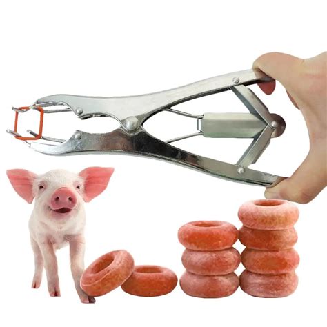 Animal Castration Rings Pig Tail Sheep Tail Docking Pliers Stainless Steel Tail Coupling Clamp ...