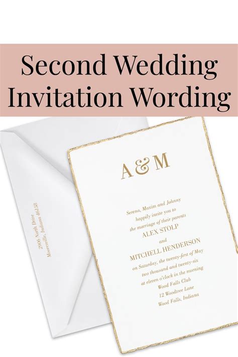 Second Wedding Invitation Wording | Second wedding invitations ...