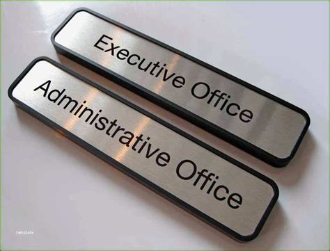 Office Door Name Plates Template