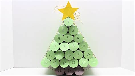 DIY Paper Roll Advent Calendar (Christmas Tree Shaped!) - The Craft-at ...