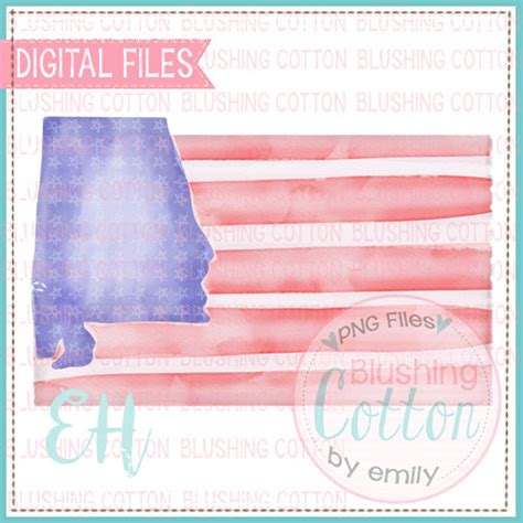 Alabama Flag Handpainted Design PNG Artwork Digital File for Printing ...