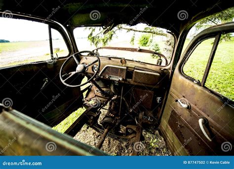 Retro Vintage Truck Interior Stock Photo - Image of truck, retro: 87747502