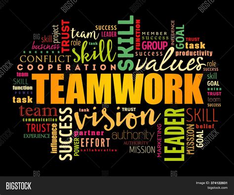 Teamwork Word Cloud Image & Photo (Free Trial) | Bigstock