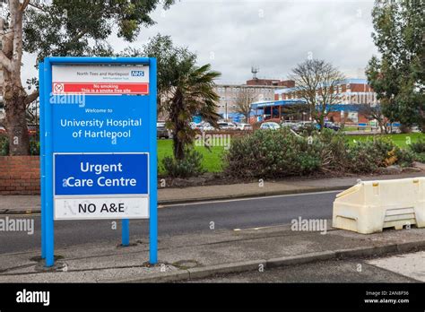 Entrance to the University Hospital of Hartlepool,England,UK Stock ...