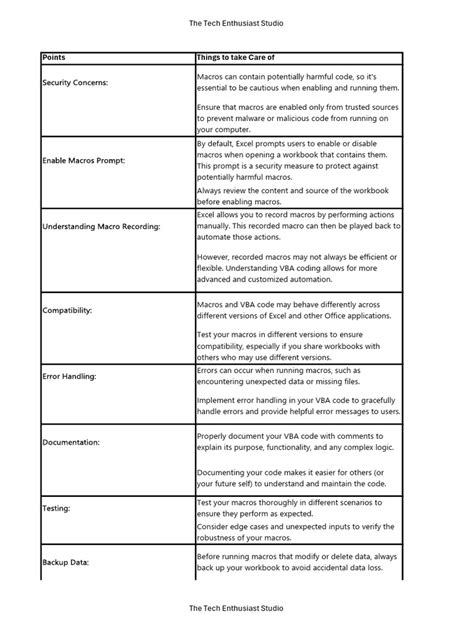 VBA Cheat Sheet | PDF | Microsoft Excel | Macro (Computer Science)