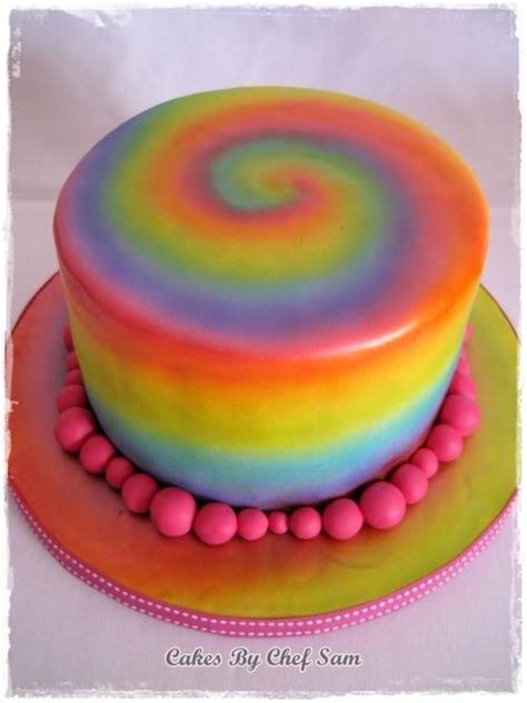 Rainbow tie-dye | Tie dye cakes, Cake, Tye dye cake