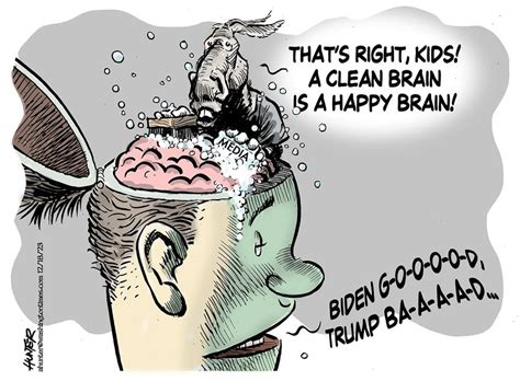 Political Cartoons - Campaigns and Elections - A clean brain is a happy ...