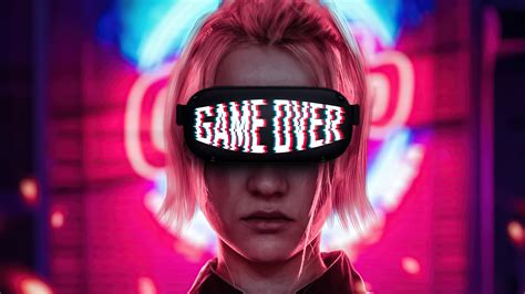 3840x2160 Girl Game Over Glasses 4K ,HD 4k Wallpapers,Images ...