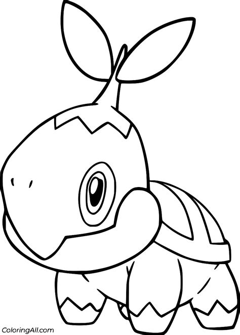 Turtwig Coloring Page - ColoringAll