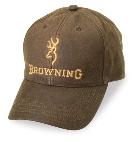 Browning Dura-Wax Cap-Men's Brown Hat Water Resistant (3084121) - Go Outdoor Gear