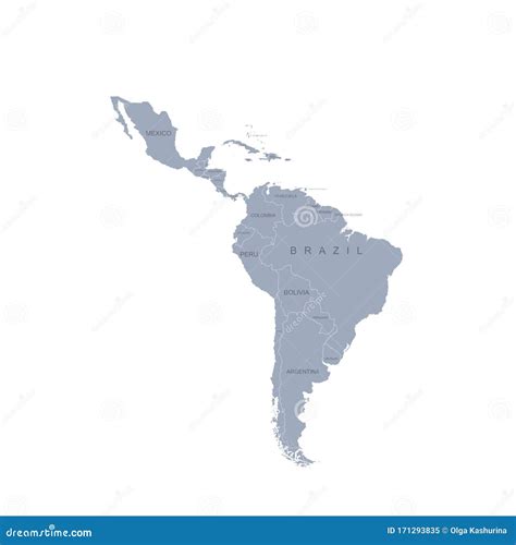 World Map. Graphic Vector of Latin America Map Stock Vector ...