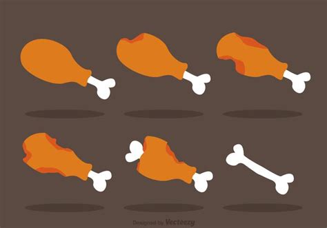 Chicken Leg Vector 98213 Vector Art at Vecteezy