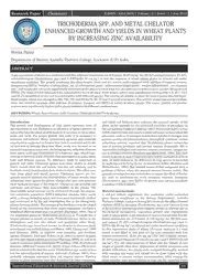 Download TRICHODERMA SPP. AND METAL CHELATOR ENHANCED GROWTH AND YIELDS IN WHEAT PLANTS BY ...