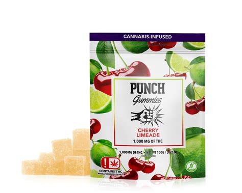 Cherry Limeade Extreme Gummies 1,000mg (OK) - Punch Edibles & Extracts