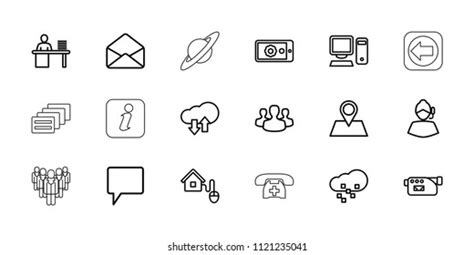 Communication Icon Collection 18 Communication Outline Stock Vector ...