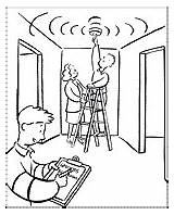 Smoke Detectors Fire Safety Coloring Contest Pages sketch template
