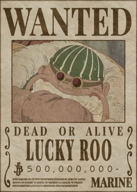 'Lucky Roo Bounty' Poster by Zake Yonkou | Displate in 2022 | One piece bounties, One piece ...