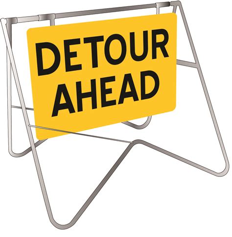 Detour Ahead Safety Sign | Swing Stand Signage | USS