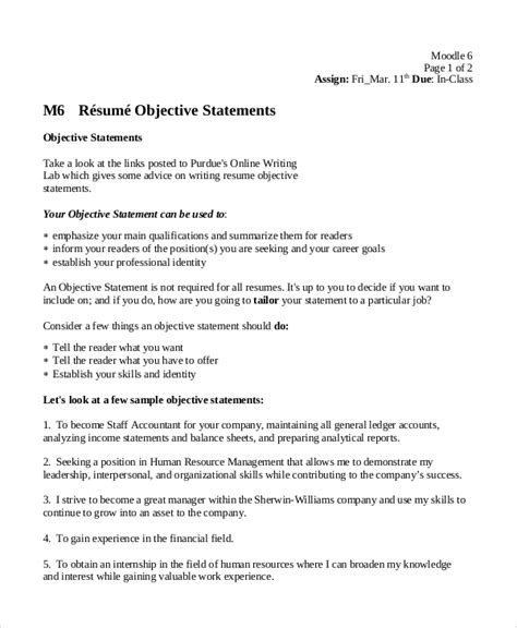 FREE 7+ Sample Resume Objective Examples in PDF