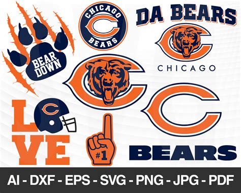 Chicago Bears SVG, READ DESCRIPTION Chicago Bears files, log | Inspire ...