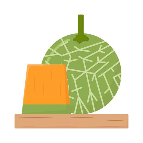 cantaloupe with cantaloupe slice illustration 36416781 Vector Art at ...