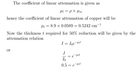 Answered: The mass attenuation coefficient of… | bartleby