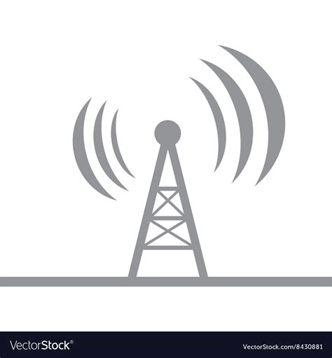 Gray antenna silhouette Royalty Free Vector Image