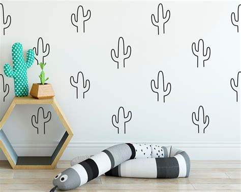 Cactus Wall Decals Wall Decor Gift for Mom Nursery Decor - Etsy