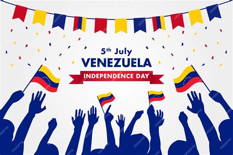 Premium Vector | Venezuela happy independence day greeting card with ...