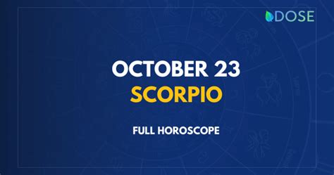 October 23 Zodiac Sign: Compatibility, Personality, Traits and More - DOSE