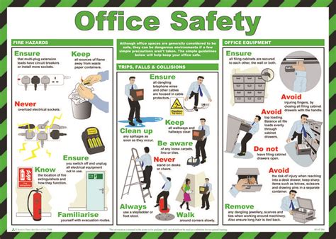 Office Safety | Health and safety poster, Safety posters, Occupational ...