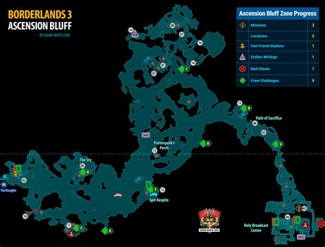 Ascension Bluff Map for Borderlands 3 | game-maps.com