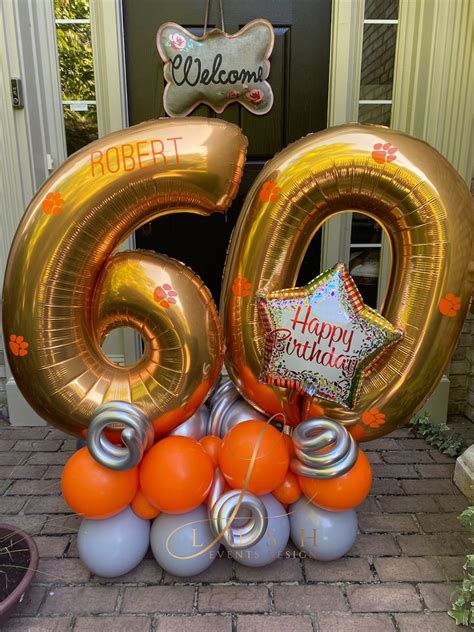 Balloon marquee, personalized balloons, birthday balloons, Clemson Tigers, megaloons ...