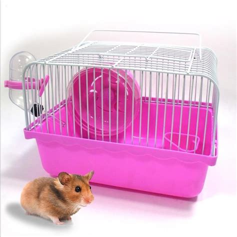 2017 Portable Cute Hamster Cage Hamster Rat House Guinea Pigs House Small Animals Carrier ...