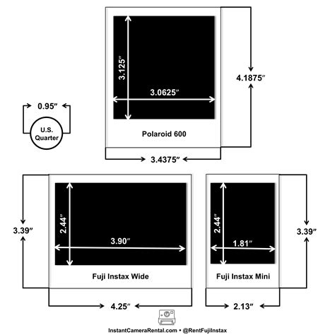 Fuji Instax Photo Size Mini vs. Wide vs. Polaroid. Visit us a ...