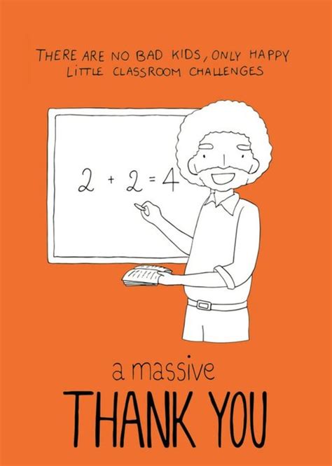 Funny Thank You Card for the Your Teacher, Little Classroom challenges | Moonpig