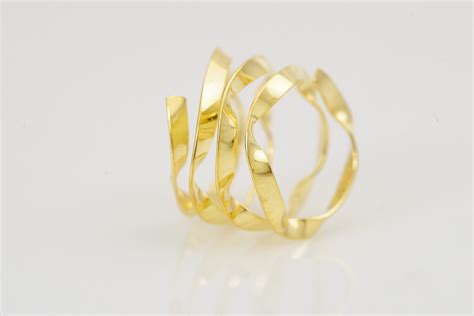 Silver ring Gold Plated 18K Collection "Helix" - Sissy Koukery