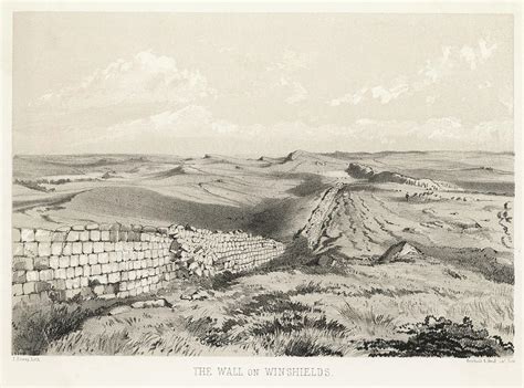 A View Of A Section Of Hadrian's Wall Drawing by Mary Evans Picture Library - Fine Art America