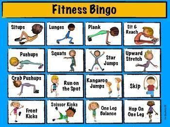 Physical Education Lesson - Fitness Bingo | Physical education lessons, Physical education ...