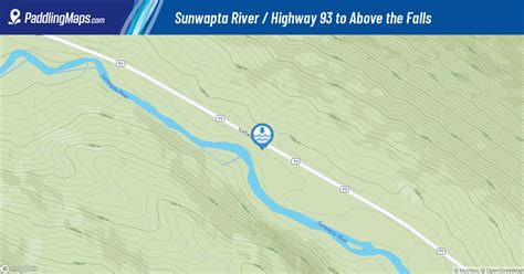 Highway 93 to Above the Falls - Sunwapta River - Alberta Trip - PaddlingMaps