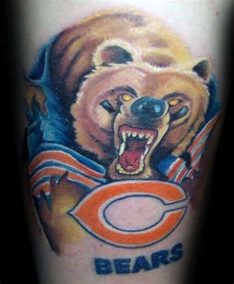 50 Chicago Bears Tattoos For Men - NFL Football Ink Ideas