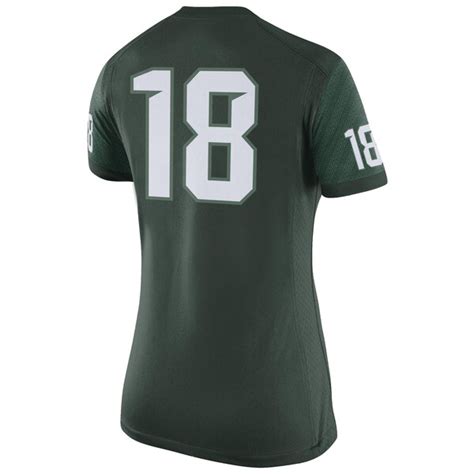 Women's Nike No. 18 Green Michigan State Spartans Game Replica Football ...