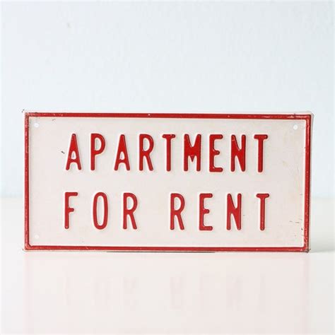 Vintage Sign APARTMENT FOR RENT by bellalulu on Etsy