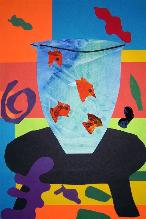 Students in first and second grade created striking collages made from ...