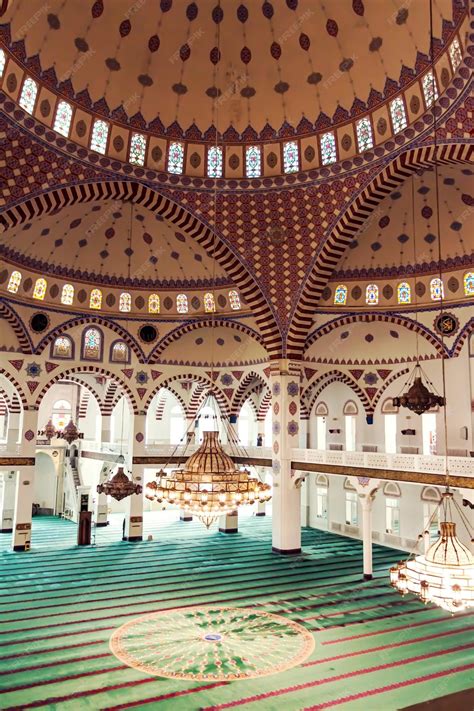 Premium Photo | Interior of the central Juma mosque in Makhachkala